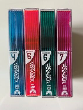 Star Trek: Voyager Seasons 4-7 DVD Box Set — Blue, Red, Green, Pink Cases